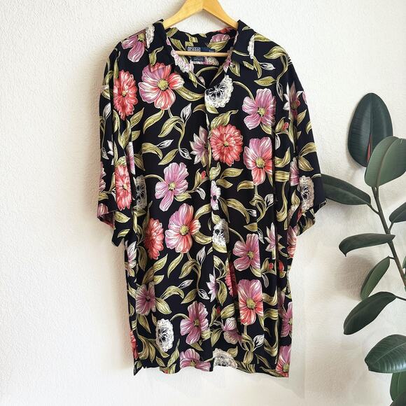 Polo by Ralph Lauren Other - VTG 90s Polo Ralph Lauren Clayton Button Up Floral Hawaiian Shirt XXL Resortwear